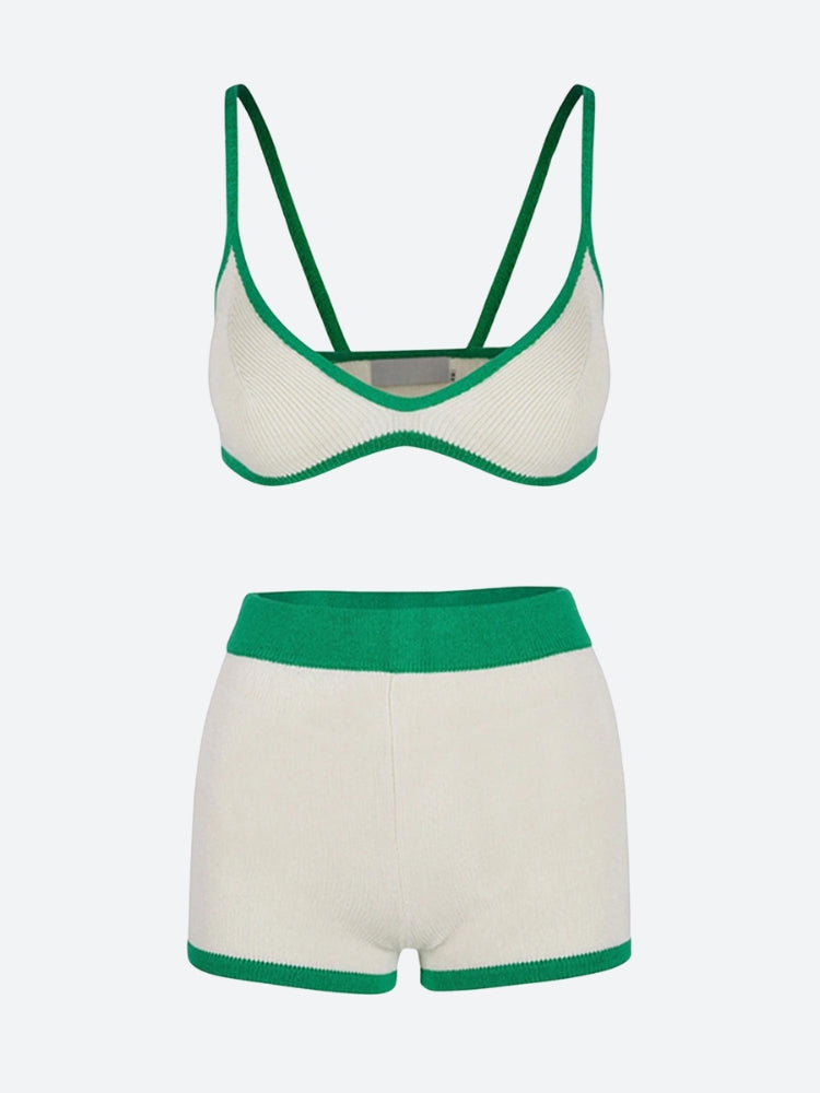 Stylish Work Outfits, Outfit Summer Ideas Knitted Crop Top & Shorts Two Piece Set Stylish Work Outfits, Outfit Summer Ideas Knitted Crop Top & Shorts Two Piece Set