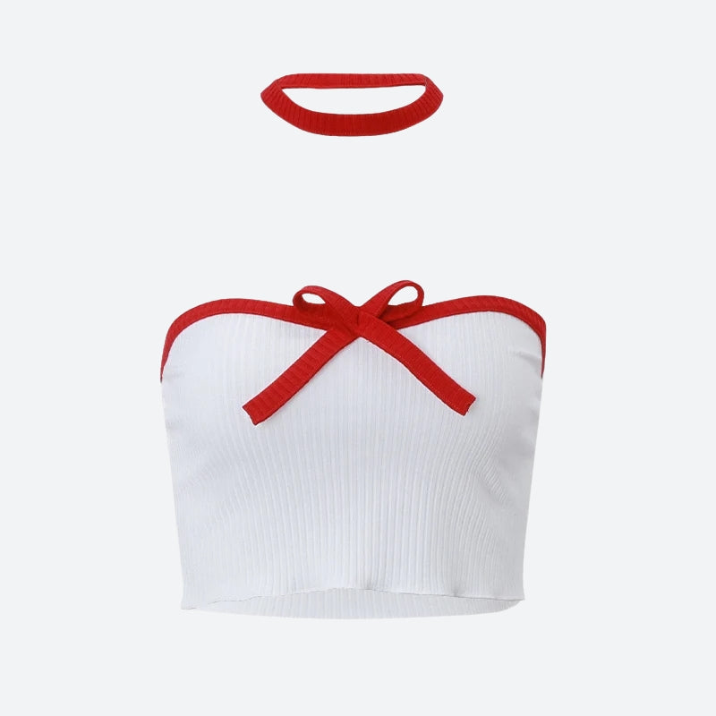 Stylish Work Outfits, Outfit Summer Ideas Knitted Strapless Crop Top Stylish Work Outfits, Outfit Summer Ideas Knitted Strapless Crop Top