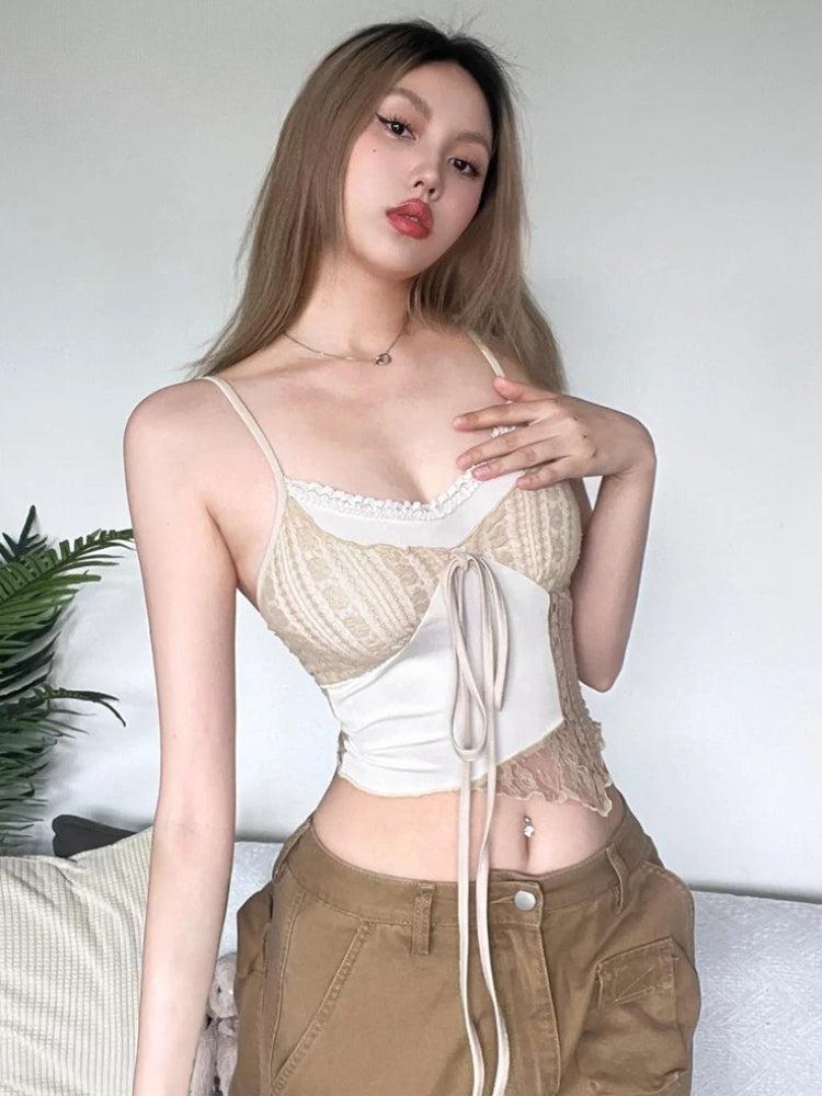 Stylish Work Outfits, Outfit Summer Ideas Lace Asymmetric Patchwork Top Stylish Work Outfits, Outfit Summer Ideas Lace Asymmetric Patchwork Top