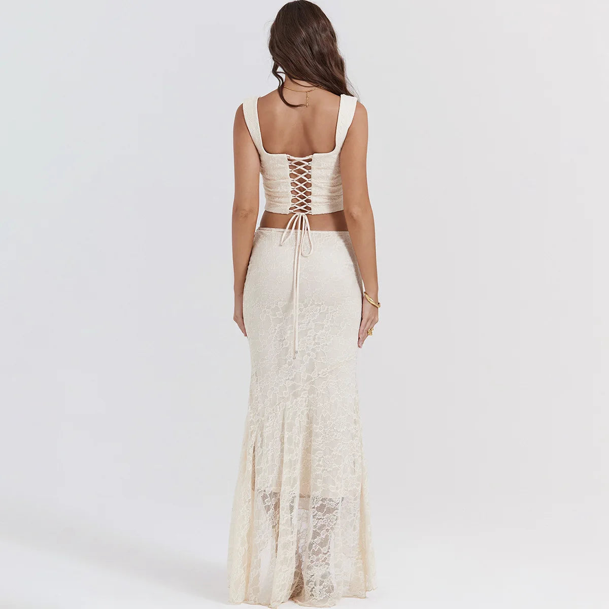Stylish Work Outfits, Outfit Summer Ideas Lace Corset & Asymmetric Midi Skirt Two Piece Set Stylish Work Outfits, Outfit Summer Ideas Lace Corset & Asymmetric Midi Skirt Two Piece Set