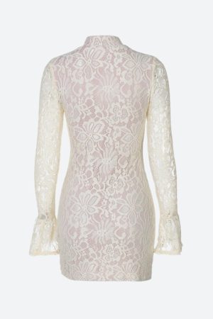 Stylish Work Outfits, Outfit Summer Ideas Lace Cut Out Mini Dress