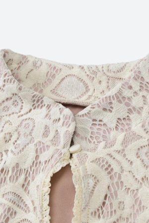 Stylish Work Outfits, Outfit Summer Ideas Lace Cut Out Mini Dress