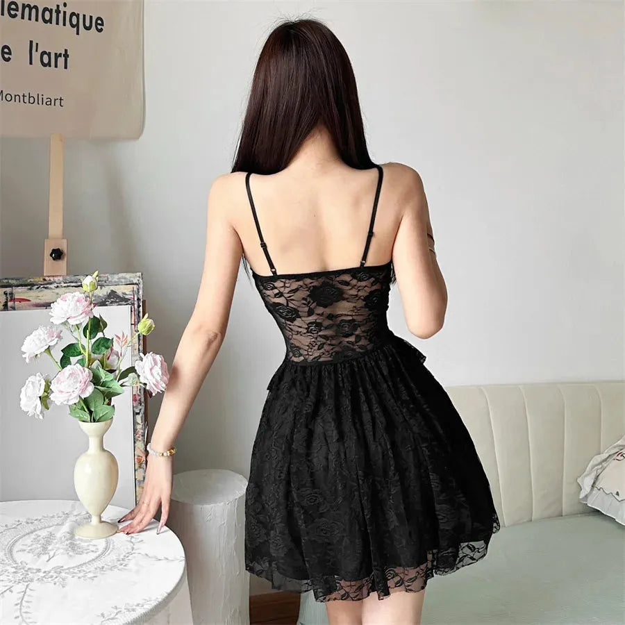 Stylish Work Outfits, Outfit Summer Ideas Lace Sheer Mini Dress Stylish Work Outfits, Outfit Summer Ideas Lace Sheer Mini Dress