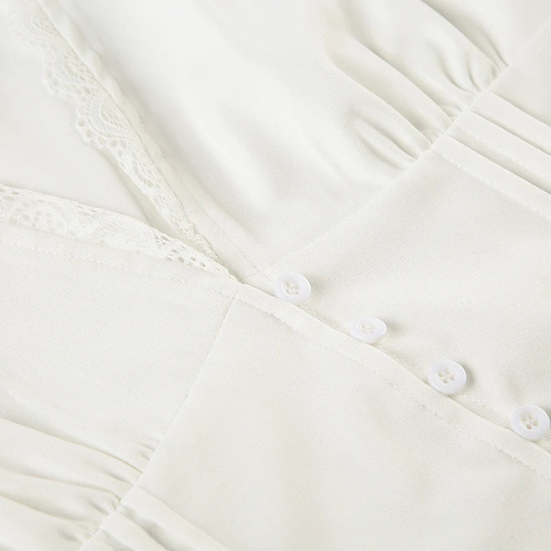 Stylish Work Outfits, Outfit Summer Ideas Lace Trim Button Up Shirt Stylish Work Outfits, Outfit Summer Ideas Lace Trim Button Up Shirt