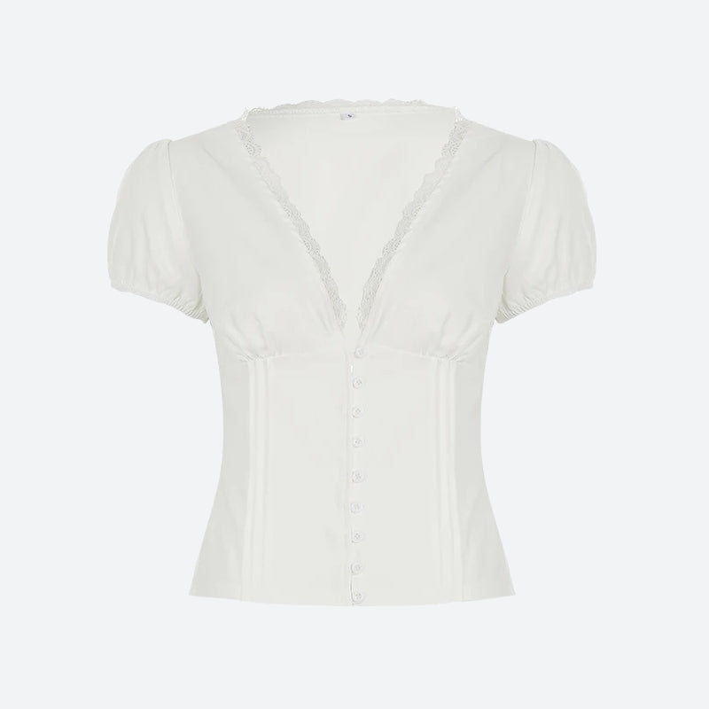 Stylish Work Outfits, Outfit Summer Ideas Lace Trim Button Up Shirt Stylish Work Outfits, Outfit Summer Ideas Lace Trim Button Up Shirt