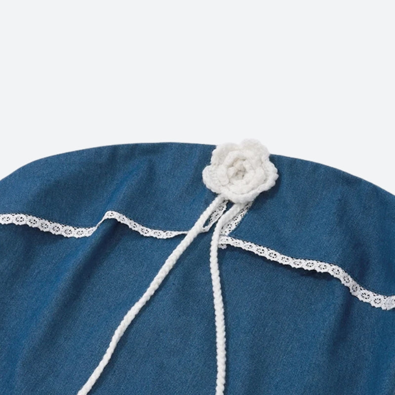 Stylish Work Outfits, Outfit Summer Ideas Lace Trim Denim Tube Top Stylish Work Outfits, Outfit Summer Ideas Lace Trim Denim Tube Top