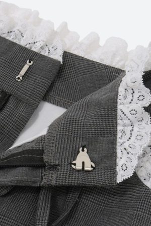 Stylish Work Outfits, Outfit Summer Ideas Lace Trim Pleated Mini Skirt