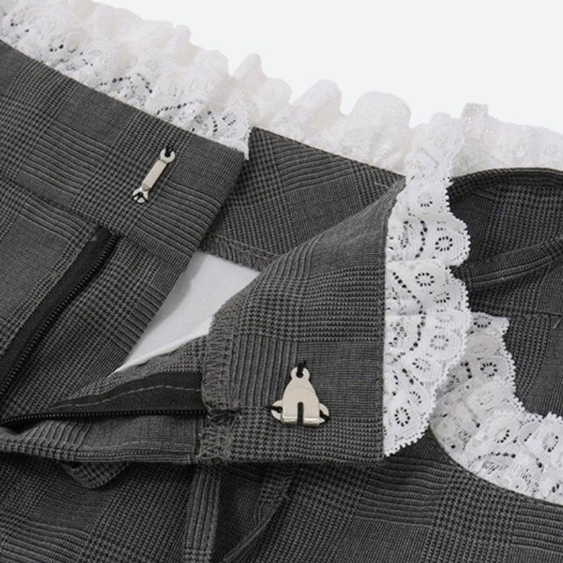 Stylish Work Outfits, Outfit Summer Ideas Lace Trim Pleated Mini Skirt Stylish Work Outfits, Outfit Summer Ideas Lace Trim Pleated Mini Skirt