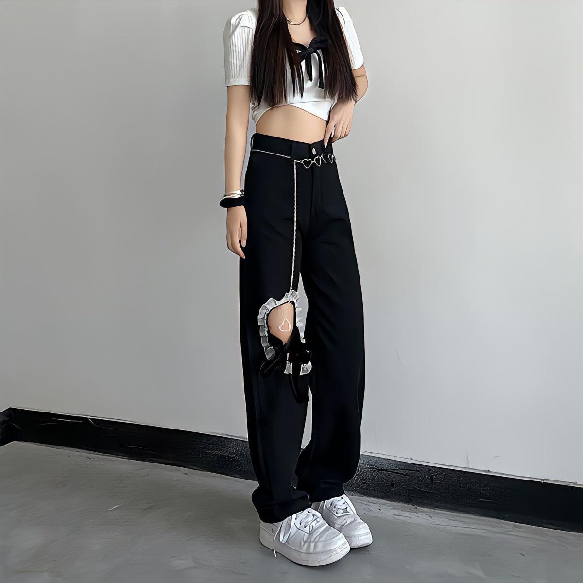 Stylish Work Outfits, Outfit Summer Ideas Lace Up Knee Washed Jeans Stylish Work Outfits, Outfit Summer Ideas Lace Up Knee Washed Jeans