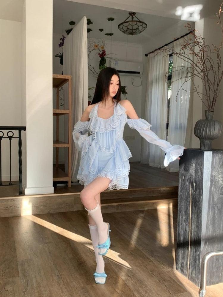 Stylish Work Outfits, Outfit Summer Ideas Layered Ruffled Mini Dress Stylish Work Outfits, Outfit Summer Ideas Layered Ruffled Mini Dress