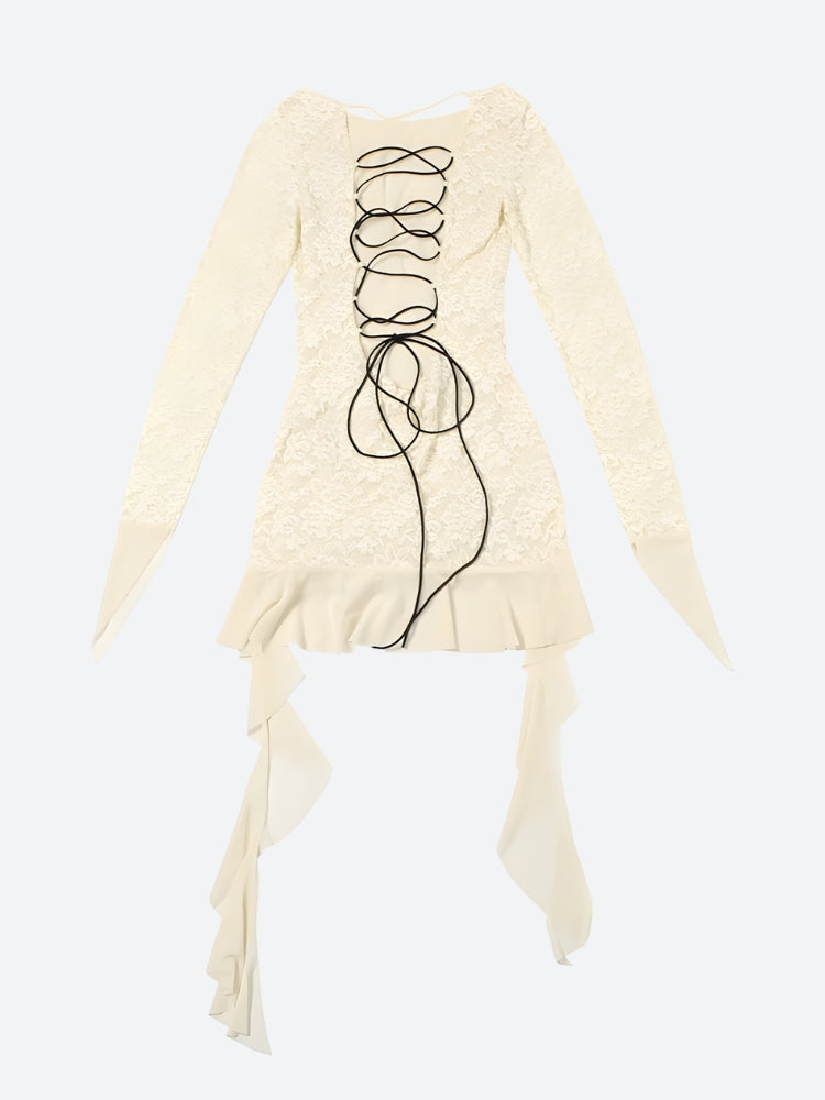 Stylish Work Outfits, Outfit Summer Ideas Lemon Lace Backless Mini Dress Stylish Work Outfits, Outfit Summer Ideas Lemon Lace Backless Mini Dress