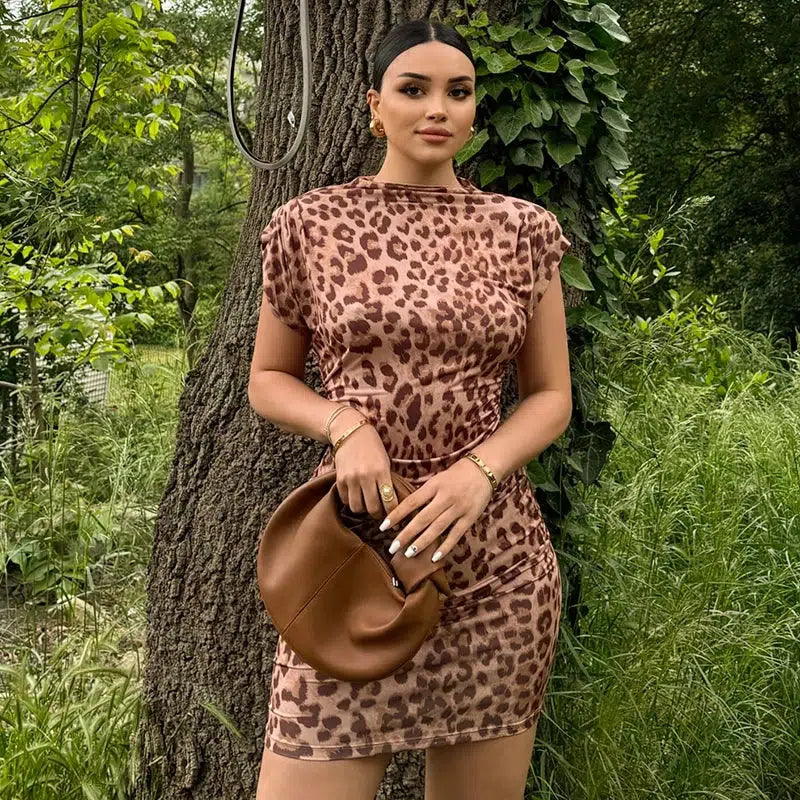 Stylish Work Outfits, Outfit Summer Ideas Leopard Bodycon Mini Dress Stylish Work Outfits, Outfit Summer Ideas Leopard Bodycon Mini Dress