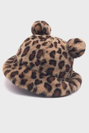 Stylish Work Outfits, Outfit Summer Ideas Leopard Ear Plush Hat