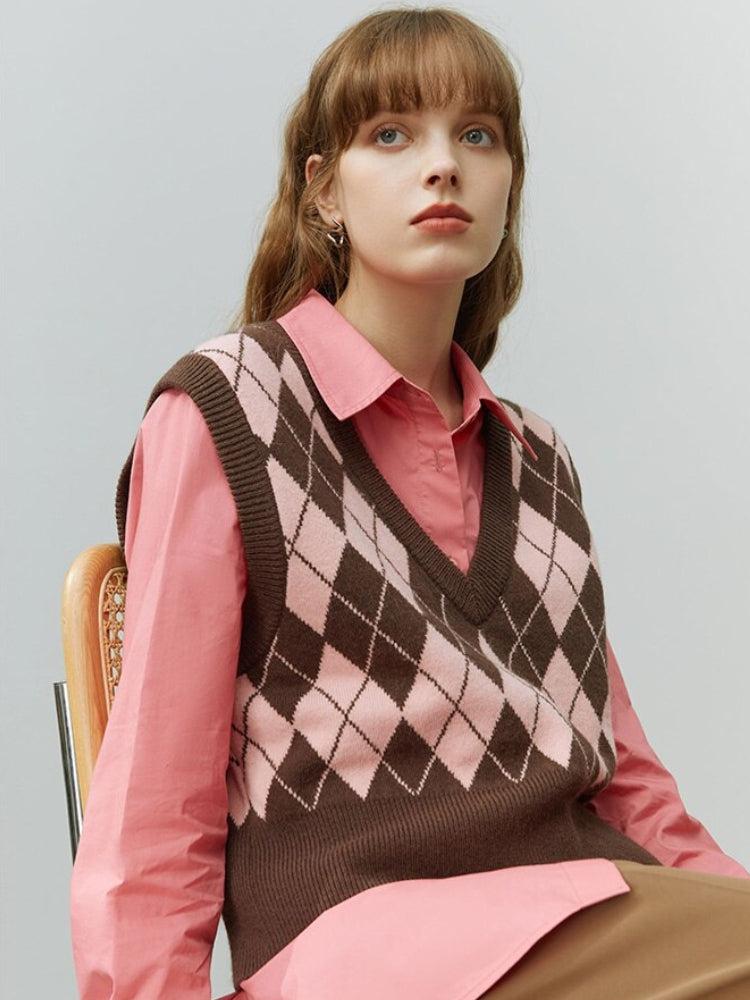 Stylish Work Outfits, Outfit Summer Ideas Light Academia Argyle Sweater Vest Stylish Work Outfits, Outfit Summer Ideas Light Academia Argyle Sweater Vest