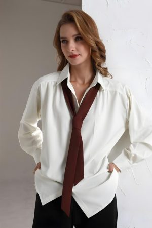 Stylish Work Outfits, Outfit Summer Ideas Light Academia Classic Shirt
