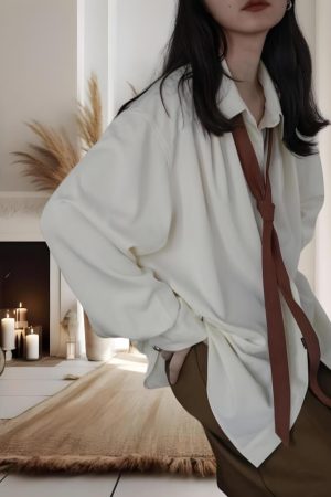 Stylish Work Outfits, Outfit Summer Ideas Light Academia Classic Shirt