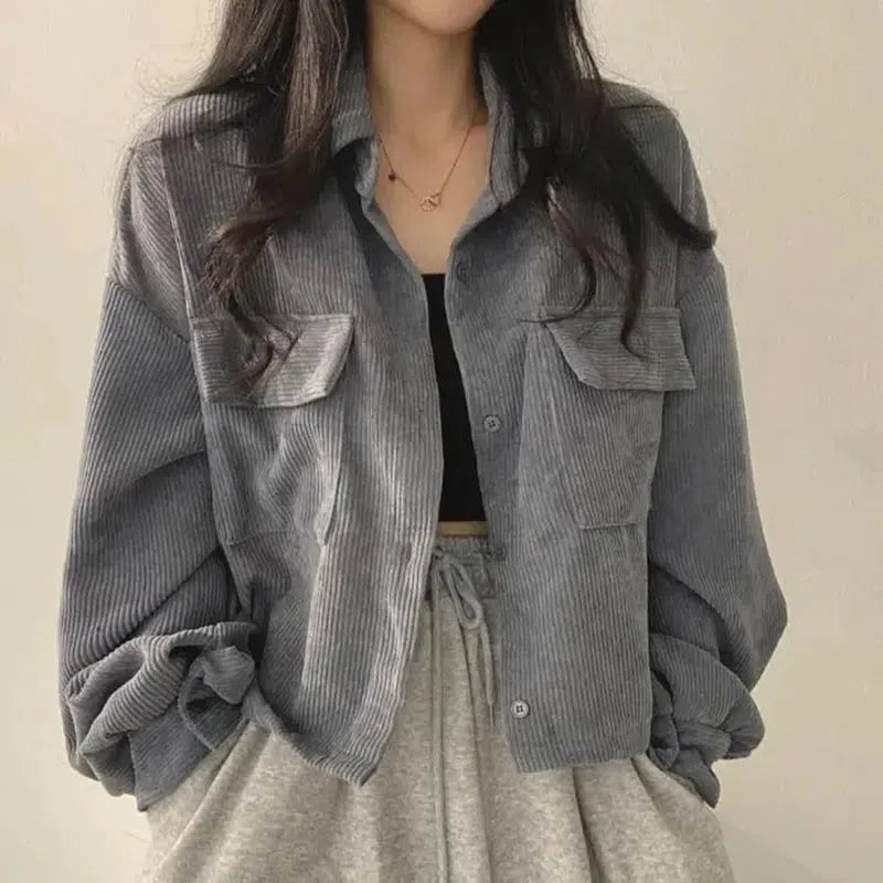 Stylish Work Outfits, Outfit Summer Ideas Light Academia Cropped Corduroy Jacket Stylish Work Outfits, Outfit Summer Ideas Light Academia Cropped Corduroy Jacket