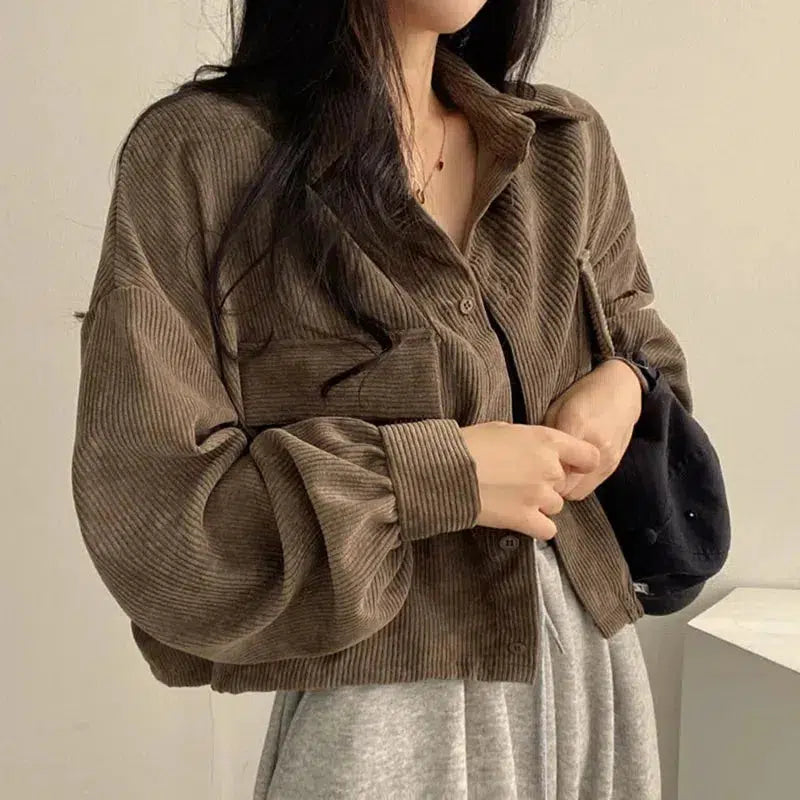 Stylish Work Outfits, Outfit Summer Ideas Light Academia Cropped Corduroy Jacket Stylish Work Outfits, Outfit Summer Ideas Light Academia Cropped Corduroy Jacket
