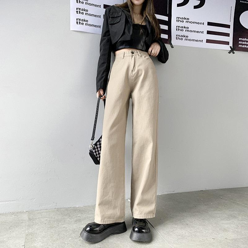 Stylish Work Outfits, Outfit Summer Ideas Light Academia High Waist Denim Pants Stylish Work Outfits, Outfit Summer Ideas Light Academia High Waist Denim Pants