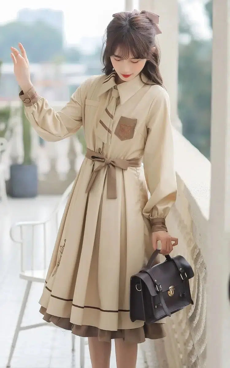 Stylish Work Outfits, Outfit Summer Ideas Light Academia Uniform Midi Dress Stylish Work Outfits, Outfit Summer Ideas Light Academia Uniform Midi Dress