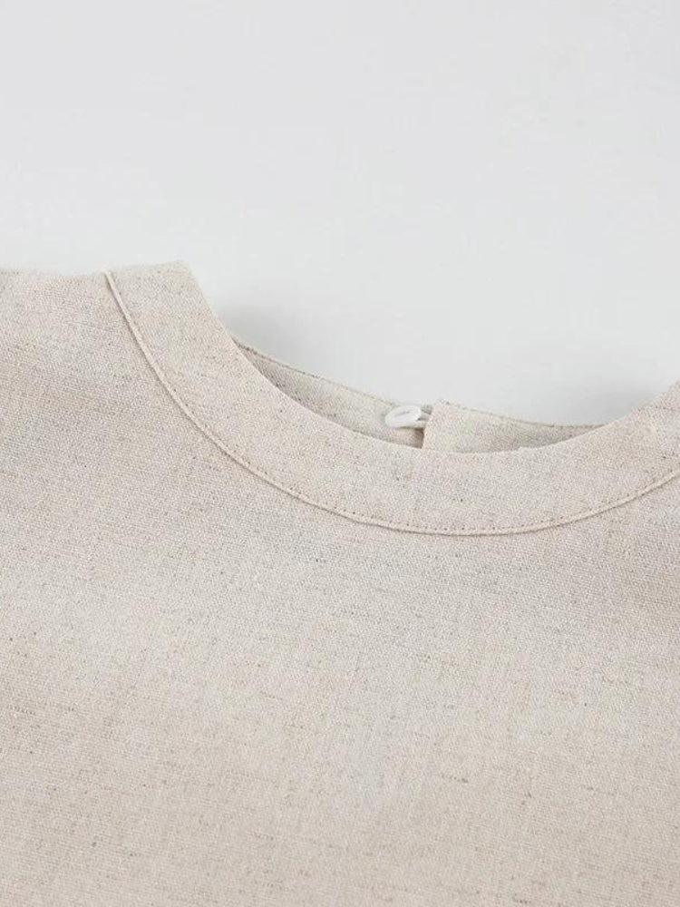 Stylish Work Outfits, Outfit Summer Ideas Linen Lace Up Crop Top & Pants Two Piece Set Stylish Work Outfits, Outfit Summer Ideas Linen Lace Up Crop Top & Pants Two Piece Set