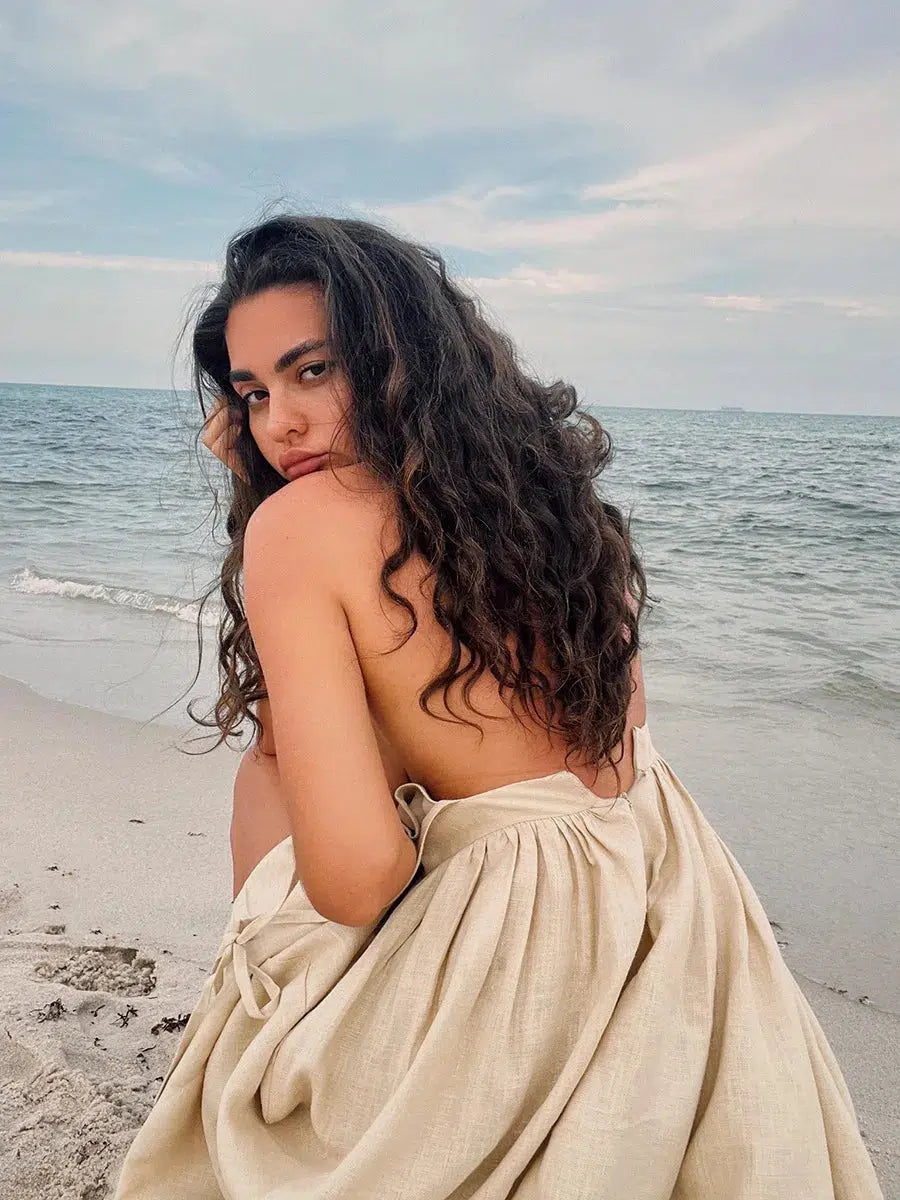 Stylish Work Outfits, Outfit Summer Ideas Linen Midi Dress Stylish Work Outfits, Outfit Summer Ideas Linen Midi Dress