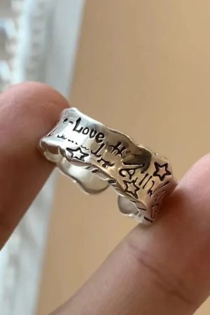 Stylish Work Outfits, Outfit Summer Ideas Love Engraved Ring