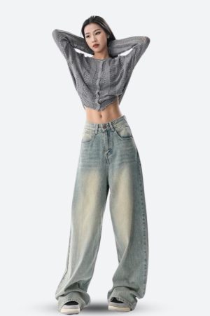 Stylish Work Outfits, Outfit Summer Ideas Low Rise Baggy Denim Jeans