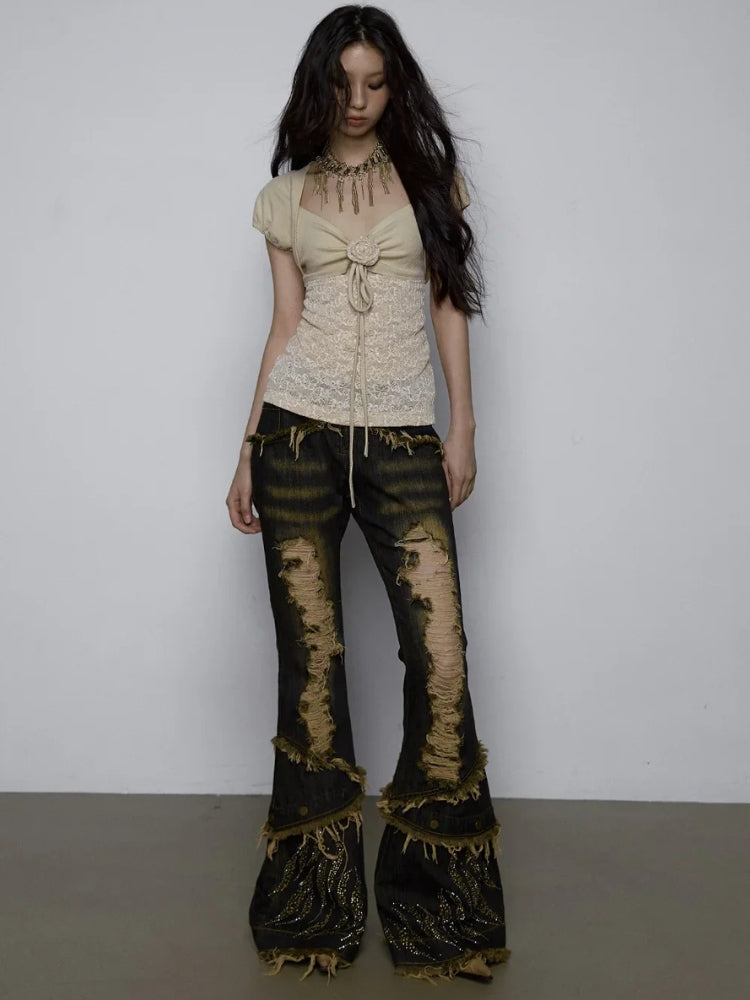 Stylish Work Outfits, Outfit Summer Ideas Low Rise Flare Jeans Stylish Work Outfits, Outfit Summer Ideas Low Rise Flare Jeans