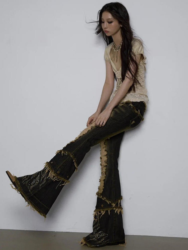 Stylish Work Outfits, Outfit Summer Ideas Low Rise Flare Jeans Stylish Work Outfits, Outfit Summer Ideas Low Rise Flare Jeans