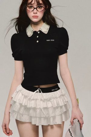 Stylish Work Outfits, Outfit Summer Ideas Low Rise Layered Mini Skirt