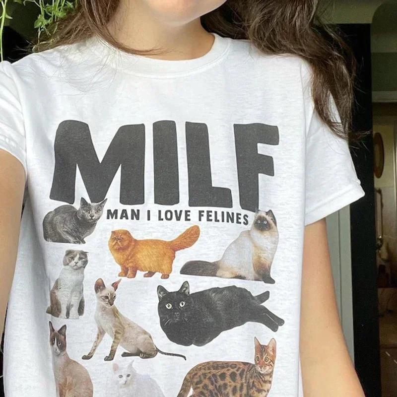 Stylish Work Outfits, Outfit Summer Ideas Man I Love Felines Tee