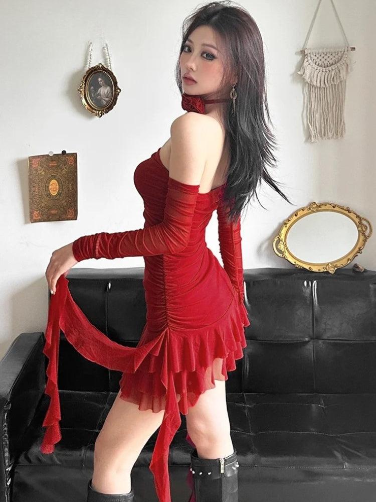 Stylish Work Outfits, Outfit Summer Ideas Mesh Ruffled Strapless Mini Dress Stylish Work Outfits, Outfit Summer Ideas Mesh Ruffled Strapless Mini Dress