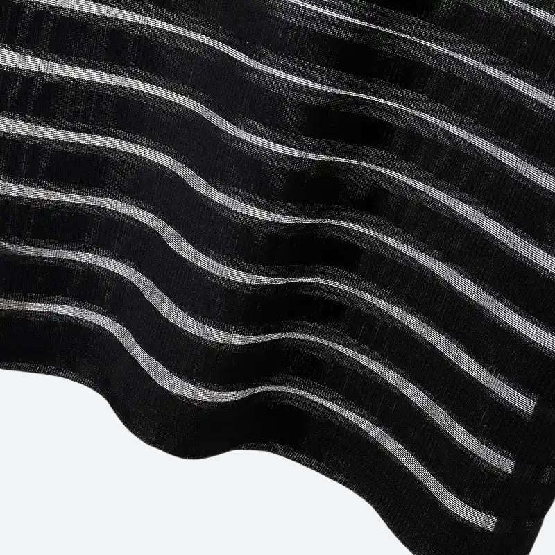 Stylish Work Outfits, Outfit Summer Ideas Mesh Striped Sheer Top Stylish Work Outfits, Outfit Summer Ideas Mesh Striped Sheer Top