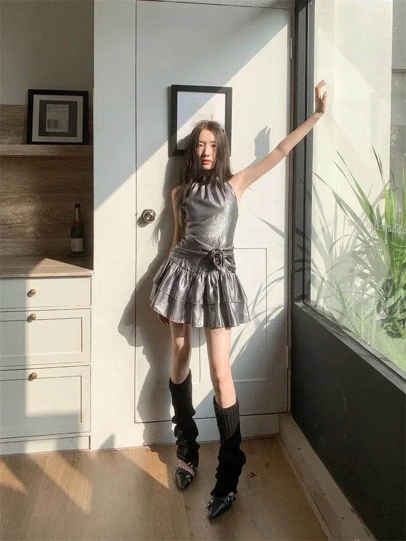 Stylish Work Outfits, Outfit Summer Ideas Metallic Mini Dress Stylish Work Outfits, Outfit Summer Ideas Metallic Mini Dress