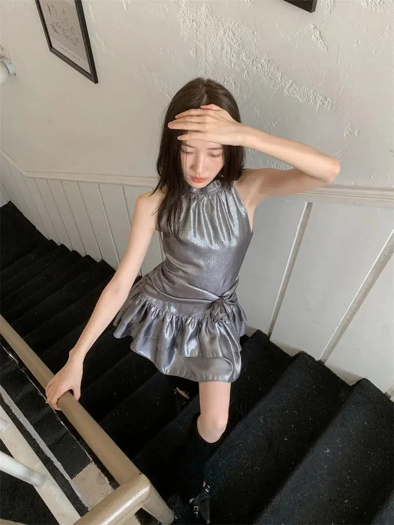 Stylish Work Outfits, Outfit Summer Ideas Metallic Mini Dress Stylish Work Outfits, Outfit Summer Ideas Metallic Mini Dress