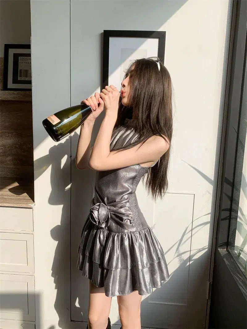 Stylish Work Outfits, Outfit Summer Ideas Metallic Mini Dress Stylish Work Outfits, Outfit Summer Ideas Metallic Mini Dress