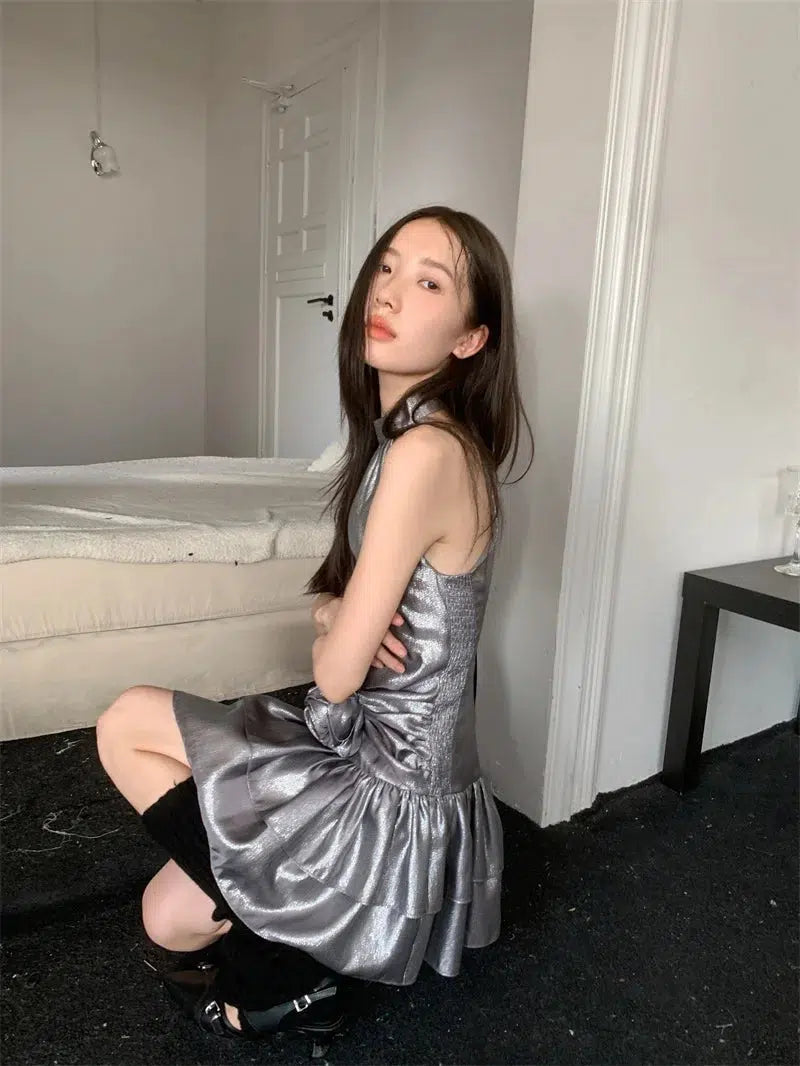Stylish Work Outfits, Outfit Summer Ideas Metallic Mini Dress Stylish Work Outfits, Outfit Summer Ideas Metallic Mini Dress