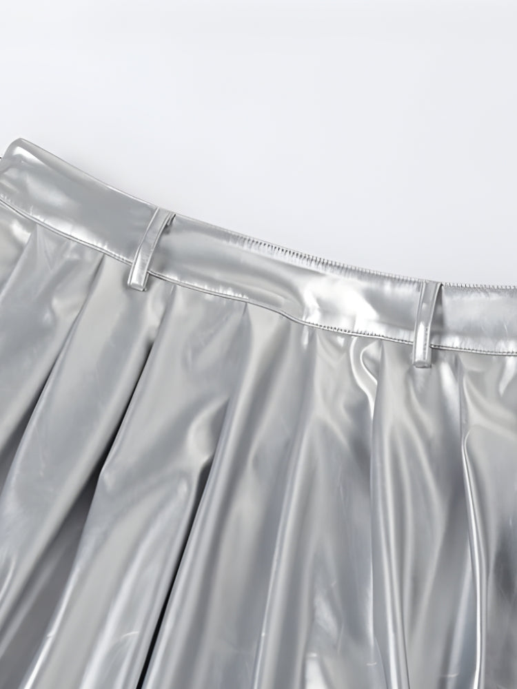 Stylish Work Outfits, Outfit Summer Ideas Metallic Silver Maxi Dress Stylish Work Outfits, Outfit Summer Ideas Metallic Silver Maxi Dress