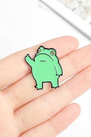 Stylish Work Outfits, Outfit Summer Ideas Middle Finger Frog Pins
