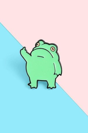 Stylish Work Outfits, Outfit Summer Ideas Middle Finger Frog Pins