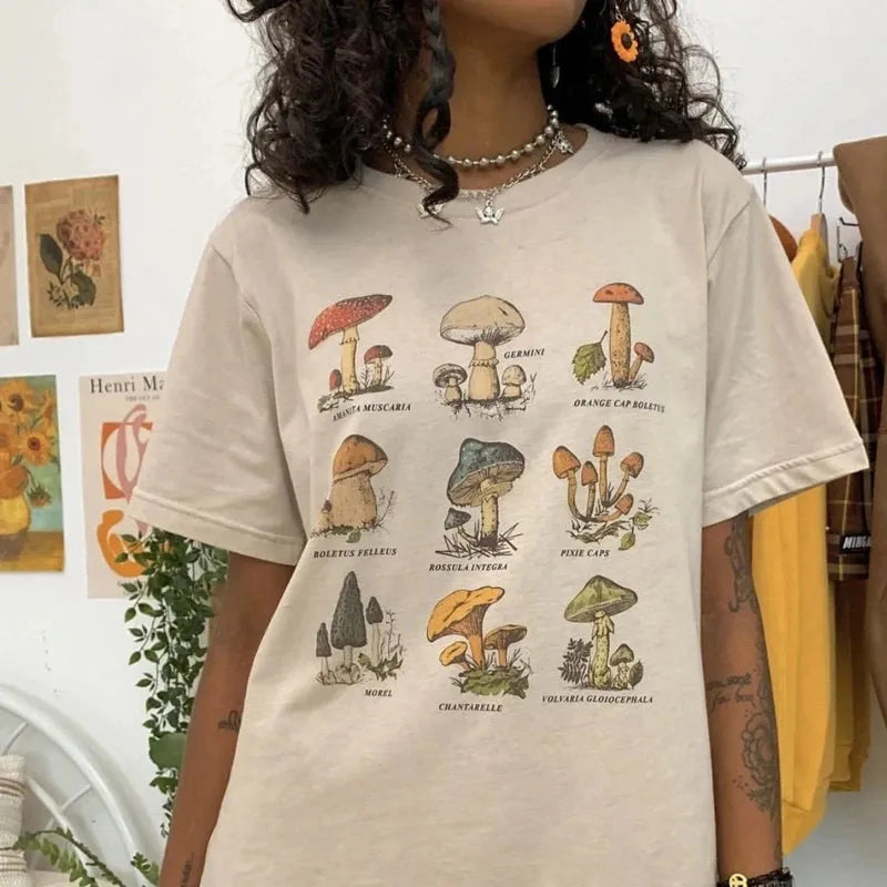 Stylish Work Outfits, Outfit Summer Ideas Mushrooms Tee