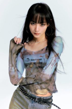 Stylish Work Outfits, Outfit Summer Ideas Nature Mesh Top