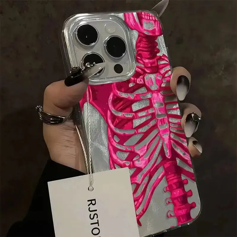 Stylish Work Outfits, Outfit Summer Ideas Neon Skeleton Silver Phone Case Stylish Work Outfits, Outfit Summer Ideas Neon Skeleton Silver Phone Case