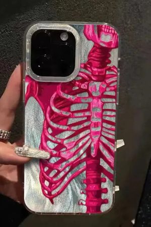 Stylish Work Outfits, Outfit Summer Ideas Neon Skeleton Silver Phone Case