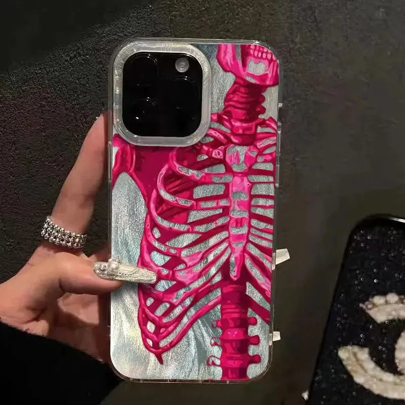 Stylish Work Outfits, Outfit Summer Ideas Neon Skeleton Silver Phone Case