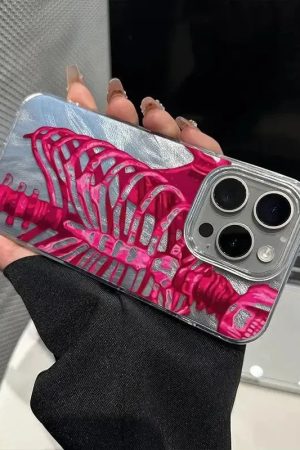 Stylish Work Outfits, Outfit Summer Ideas Neon Skeleton Silver Phone Case