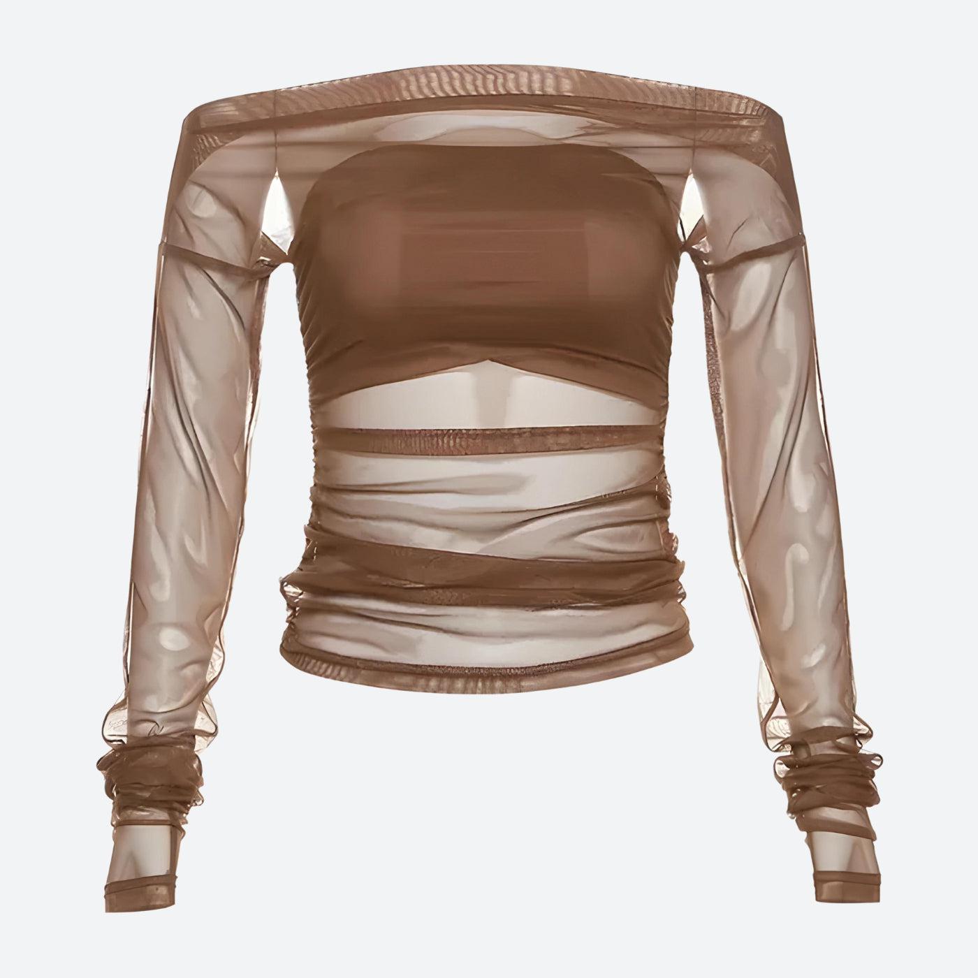 Stylish Work Outfits, Outfit Summer Ideas Off Shoulder Mesh Top Stylish Work Outfits, Outfit Summer Ideas Off Shoulder Mesh Top