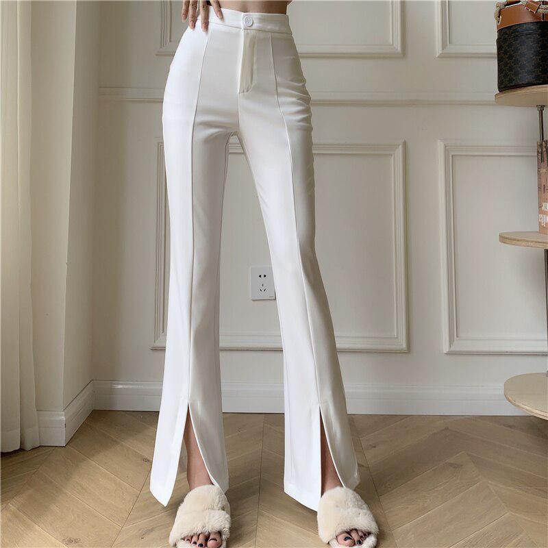 Stylish Work Outfits, Outfit Summer Ideas Old Money Hem Split Pants