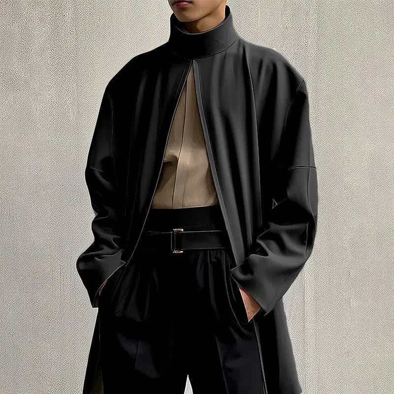 Stylish Work Outfits, Outfit Summer Ideas Open Front High Neck Jacket